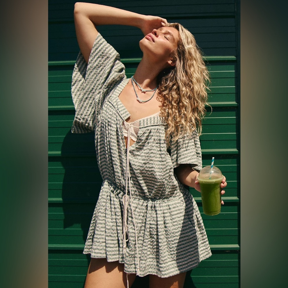Free people County Line Plaid Romper - Picture 3 of 11